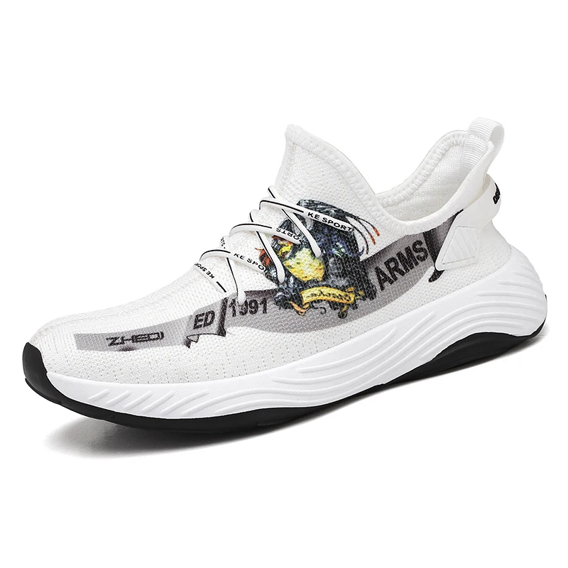 

Белая мужская трендовая обувь, весна-лето 2020, обувь для бега, дышащая спортивная обувь, сетчатая Мужская обувь для бега