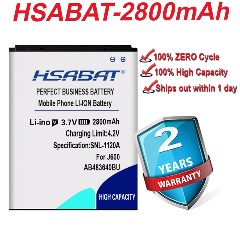 2800 мАч AB483640BU HSABAT батарея для samsung J600 J608 C3050C S7350C F619 C3050 E740 E748 F110 F118 G618 L600 L608 B3210 M519|battery