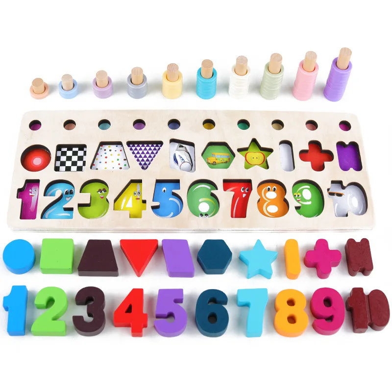 Montessori Educational Toys For Children Kindergarten Mouse Thread Cheese Plaything Teaching Aids Math Montessori Wooden Toys