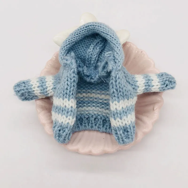7 only clothes Ob11 Кукла Одежда 1/12 bjd детская одежда вязаный свитер кардиган пальто глиняная кукла красота узел свинья Запуск платье для малышей аксессуары - Цвет: 7 only clothes