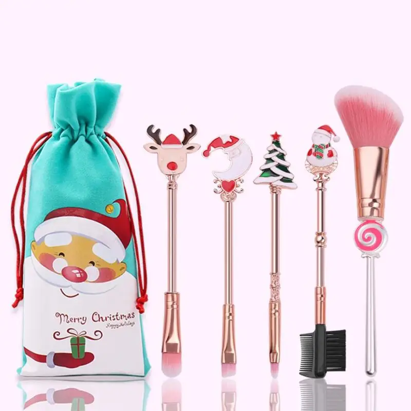 5/6 шт. детские косметические кисти Санта Клаус|Аппликатор теней для век| |