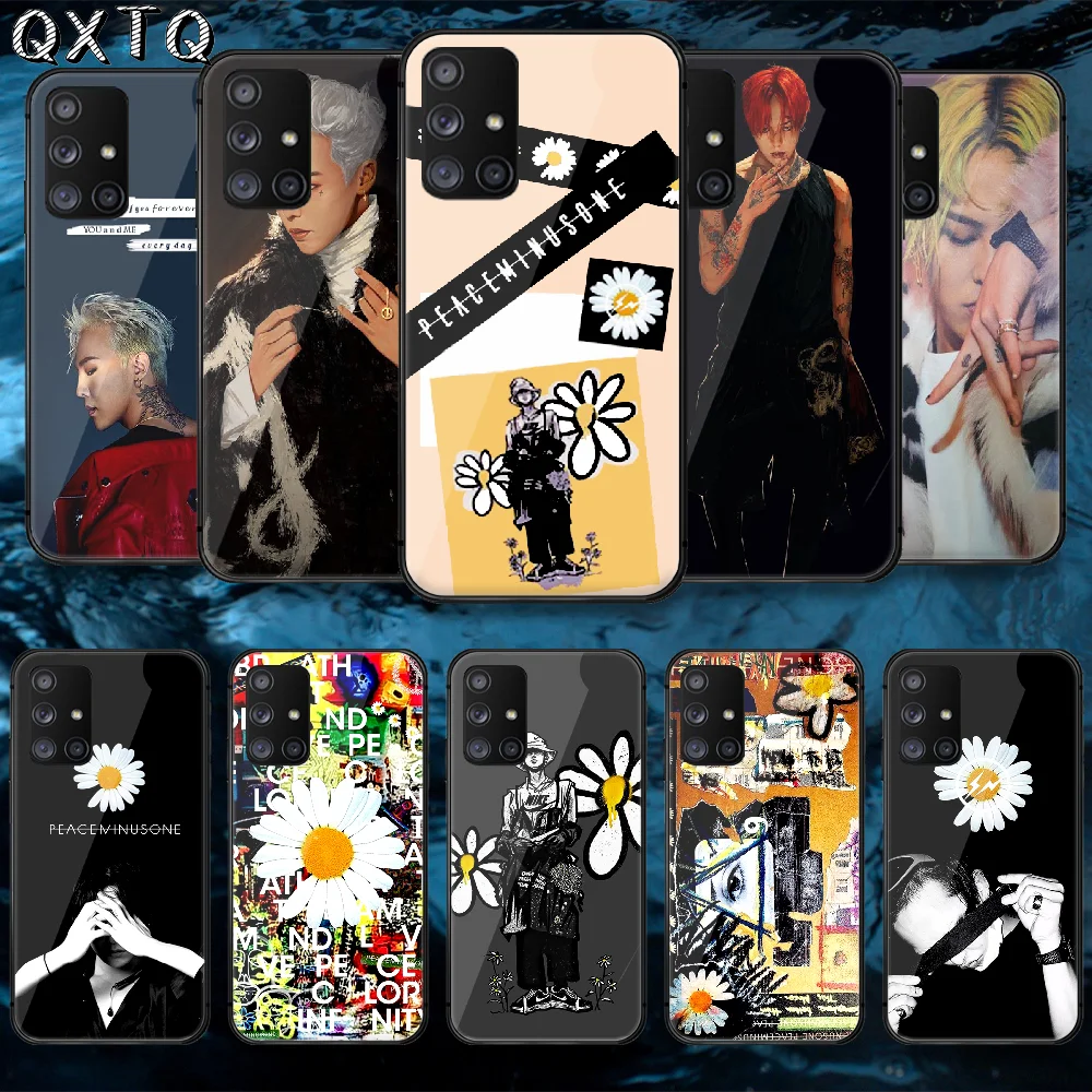

QXTQ Kpop G-Gragon Tempered Glass Phone Case Bag Cover For Samsung Galaxy A 10 12 20E 21 30 32 50 40 51 52 70 71 72 Cover