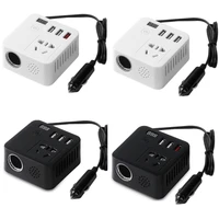 150w lcd car inverter auto laptop fan charger converter cool down quickly usb car charging converter