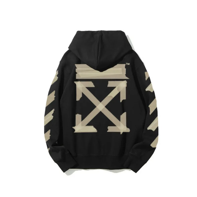 

Spring and Autumn Trendy Brand Hoodies Hot Stamping Tape Arrow Hooded Sweater Men and Women Hoodies Lovers Hoodies