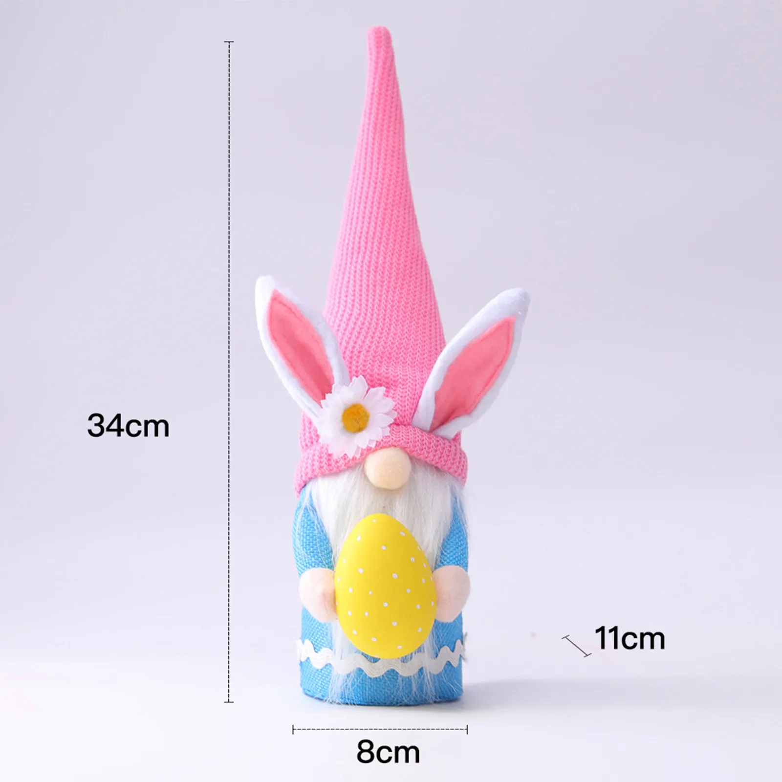 

2PC Carrot Shape Easter Bunny Gnome Decoration Easter Faceless Doll Easter Plush Dwarf Home Party Decorations Kids Toys Juguetes