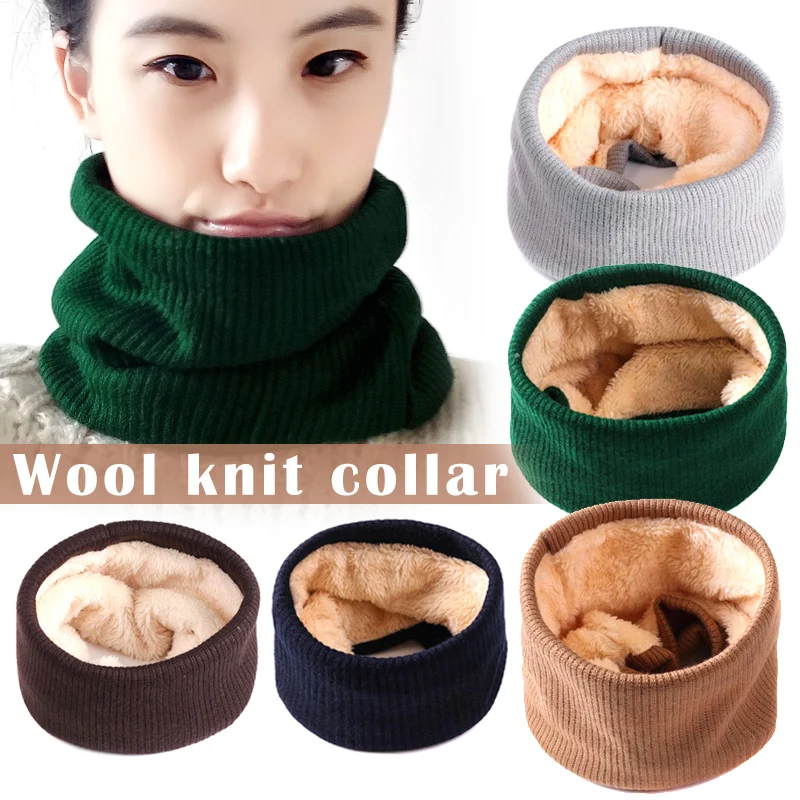 

Woman Men Scarf Knitted Scarves Neck Warm Thickened Soft Portable for Winter Outdoor JL