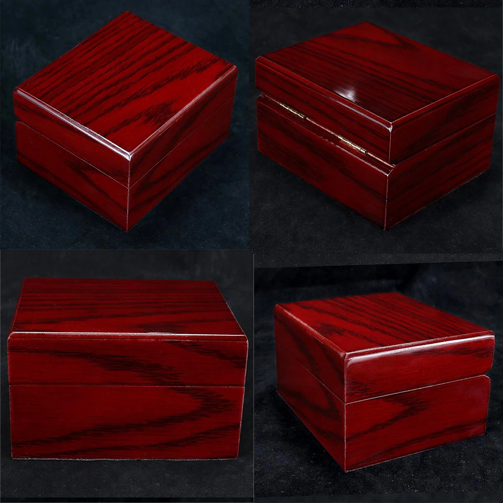 Фото 4Pcs Wood Watch Display Box Case Collection Vintage Style Jewelry Storage Organizer for Women Men - Red Наручные часы 4Pcs Wood Watch Display Box Case Collection Vintage Style Jewelry Storage Organizer for Women Men - Red Наручные часы