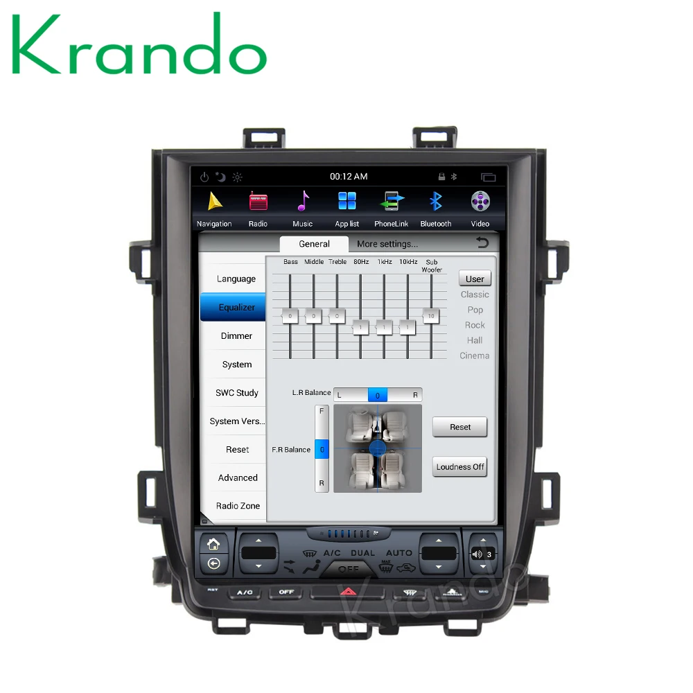 Krando Android9.0 встроенный carplay 12 1 &quotвертикальный экран автомобильное радио для Toyota