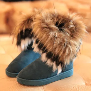 Ботинки женские зимние из хлопка теплые пушистые 2020 | Обувь