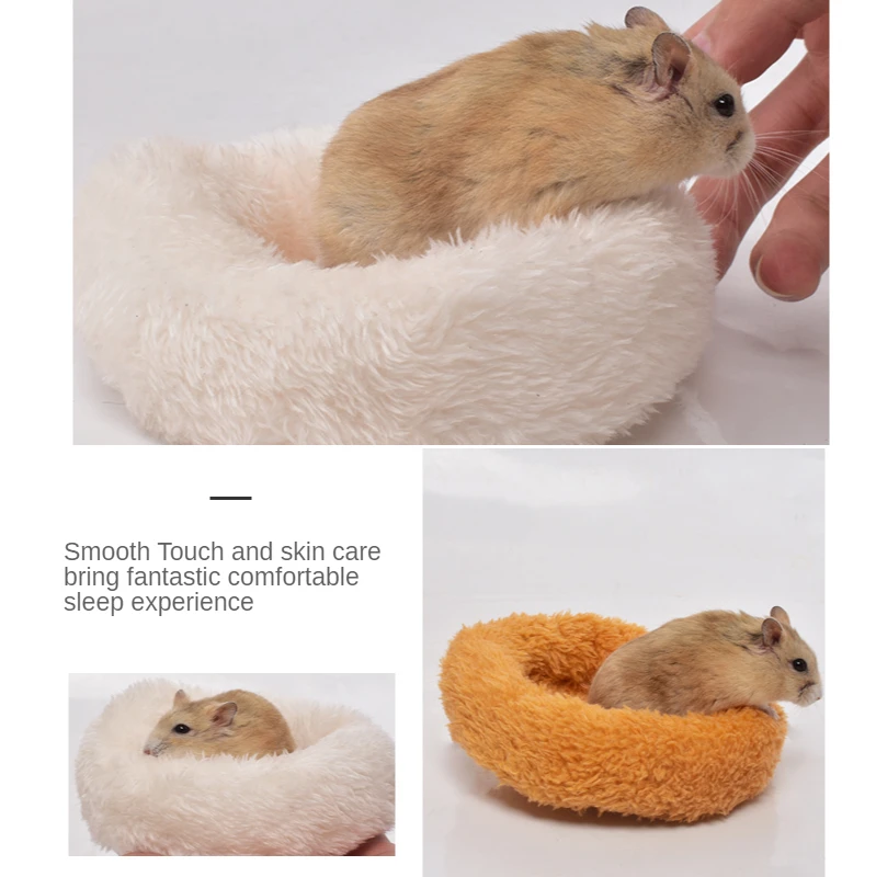 Warm Winter Hamster Nest Plush Sleeping Pad Chipmunk Dwarf Rat Chinchilla Small Animals Accessories | Дом и сад