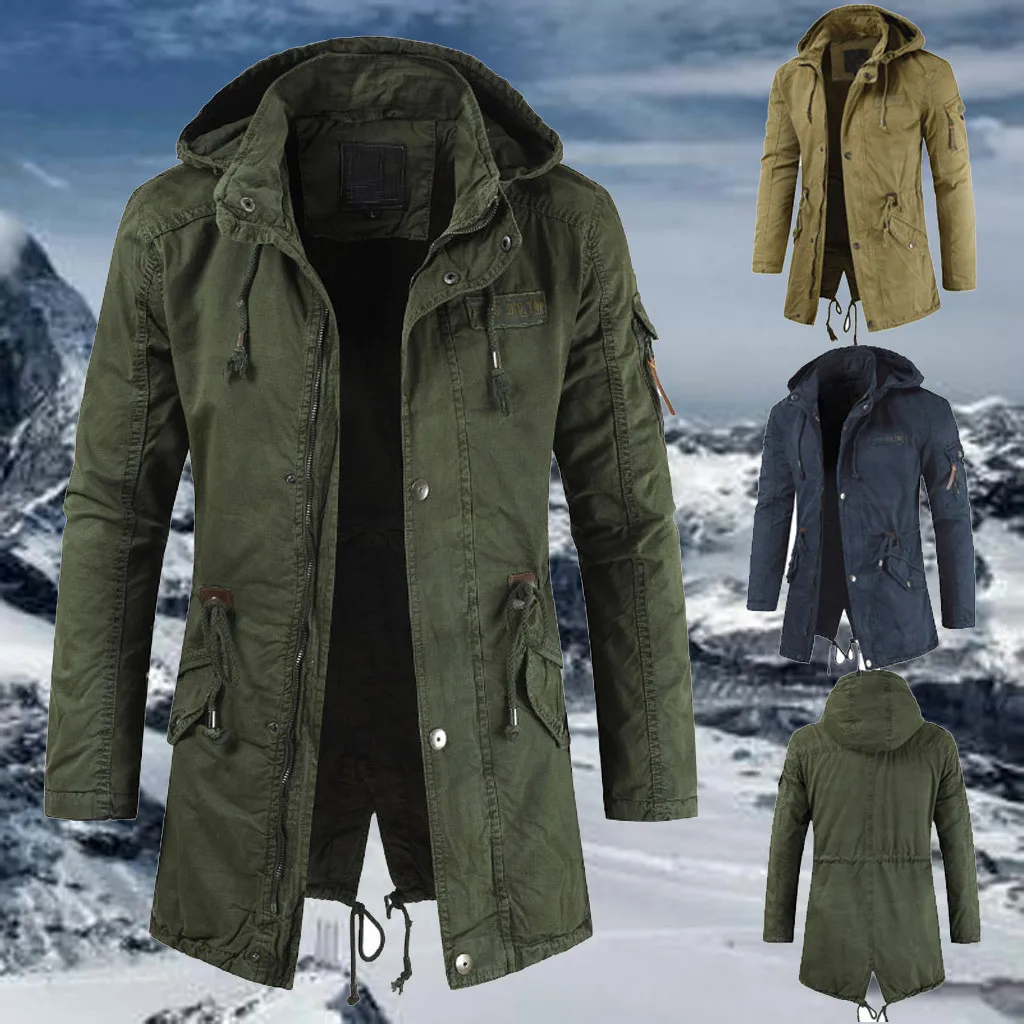 Новый длинный плащ пальто для мужчин 2019 осень мужские Повседневное Тренч M 4XL с