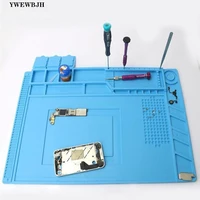 anti heat silicone pad soldering cell phone repair platform desk mat for bga heat insulation silicone pad with screw location