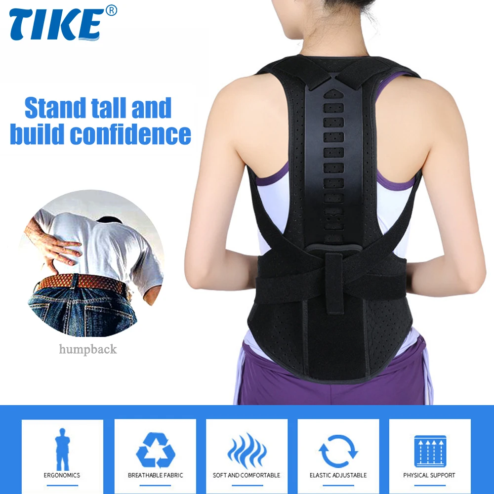 

TIKE Spine Back Support Brace Improve Posture Corrector for Youth Teenager Shoulder Neck Pain Relief Lumbar Support Straightener