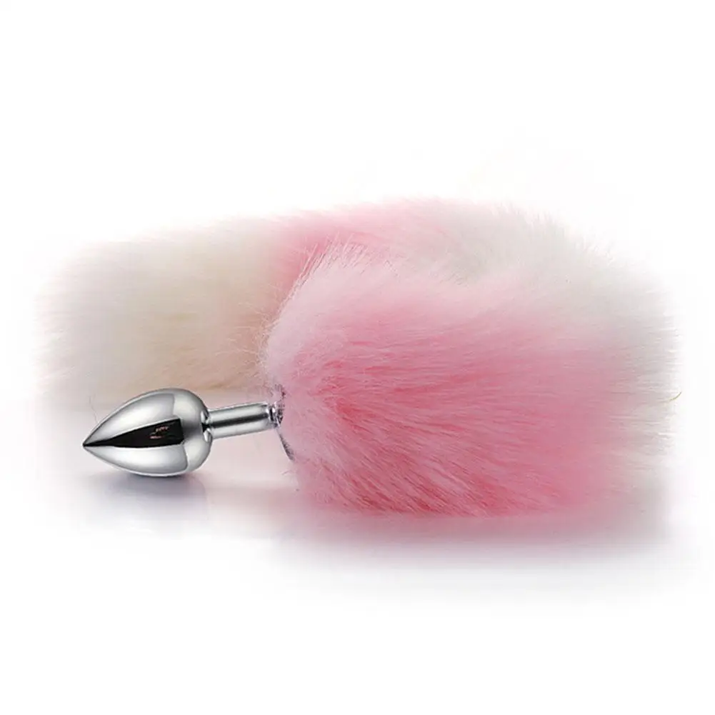 PERSONAGE 40 см Анальная пробка лисий хвост с большим настоящим кристаллом