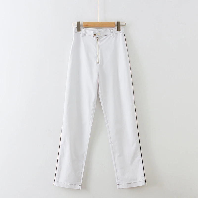 Брюки-карго GOPLUS женские свободные прямые штаны брюки черного и белого цвета -