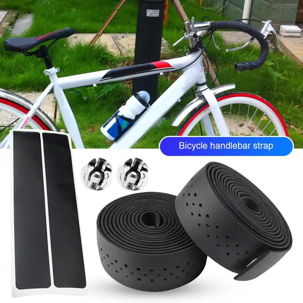 

High Quality Handlebar Tape Good Breathability Accessory Easy Clean Handle Bar Tape Perforated Belt Handlebar Tape 2Pcs