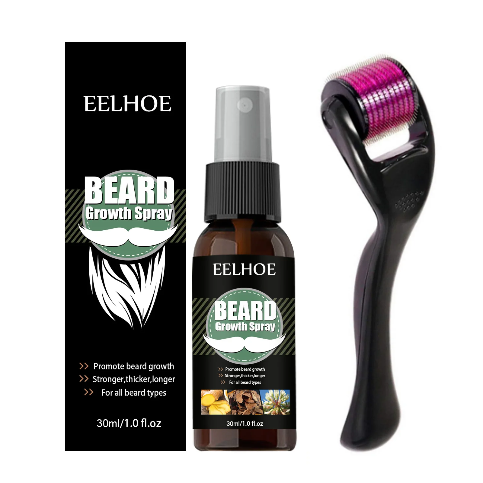 

Beard Growth Spray Mustache Accelerator Serum for Thicker Fuller Beard Moisturizing Beard Hair Growth Spray Fast Delivery 30ml
