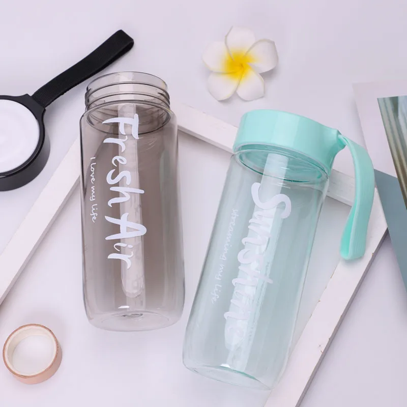 Новые рекламные пластиковые чашки милые портативные бутылки для воды спортивные