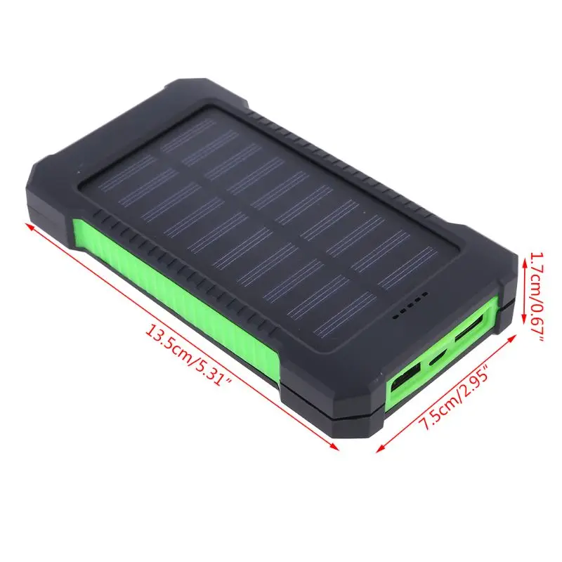 

LED Dual USB Ports Solar Panel Power Bank Case Concise and voge style Charger DIY Kits Box