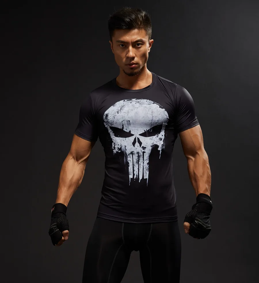 Fashion Classic Cosplay Tights Short Sleeve T-Shirt Summer High Quality 3D Printed T shirts Men Compression Fitness Clothing