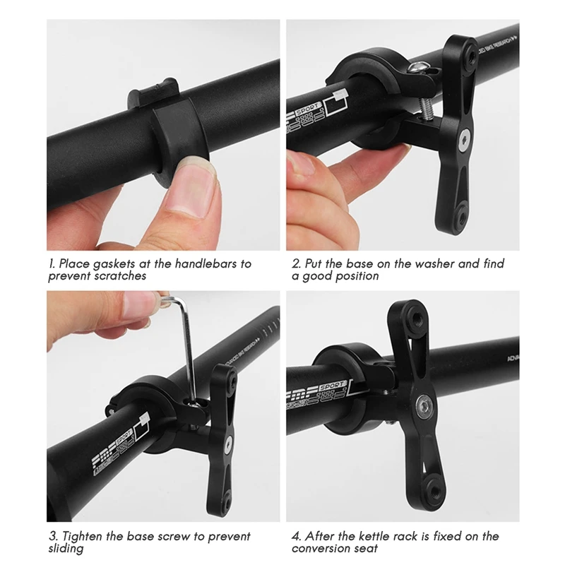 

Bicycle Bottle Cage Conversion Seat Adjustable Water Cup Holder Base Adapter for Mountain Bikes and Road Bikes