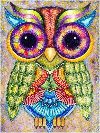 

Алмазная живопись «сделай сам», мультяшная полноразмерная картина из смолы, картина стразы, Декор, домашняя мозаика в виде совы, алмазная вы...