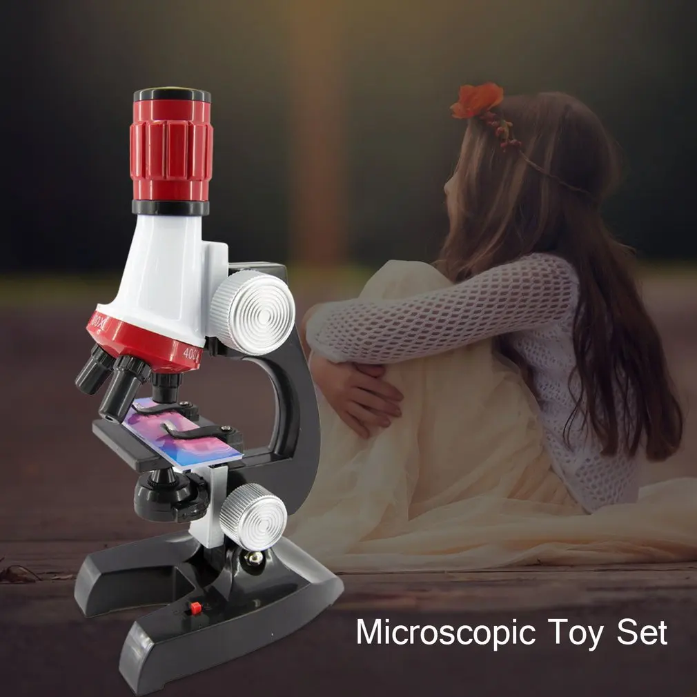 

Kids Microscope Kit Science Lab LED 1200X Biological Microscope Home School Educational Toys children Optical Instruments