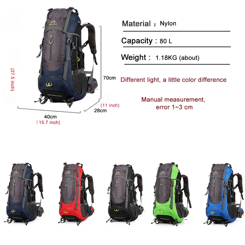 Открытый рюкзак для альпинизма и пешего туризма дождевик новинка мужской