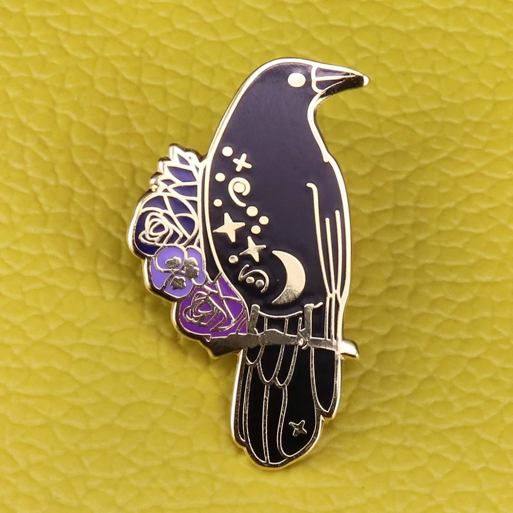Ворон Goth Witchy Bookish Six Of Crows Pin|Броши| |