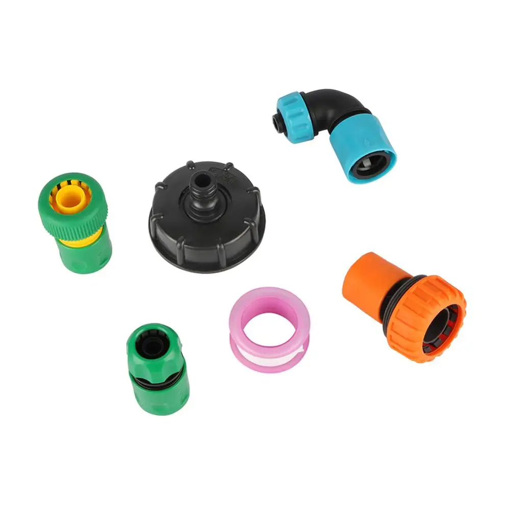 

S60 to 3/4" Female Thread IBC Tank Adapter 1/2" 3/4" 1" Pipe Interface Adapter Garden Irrigation Hose Quick Connector 1 Set