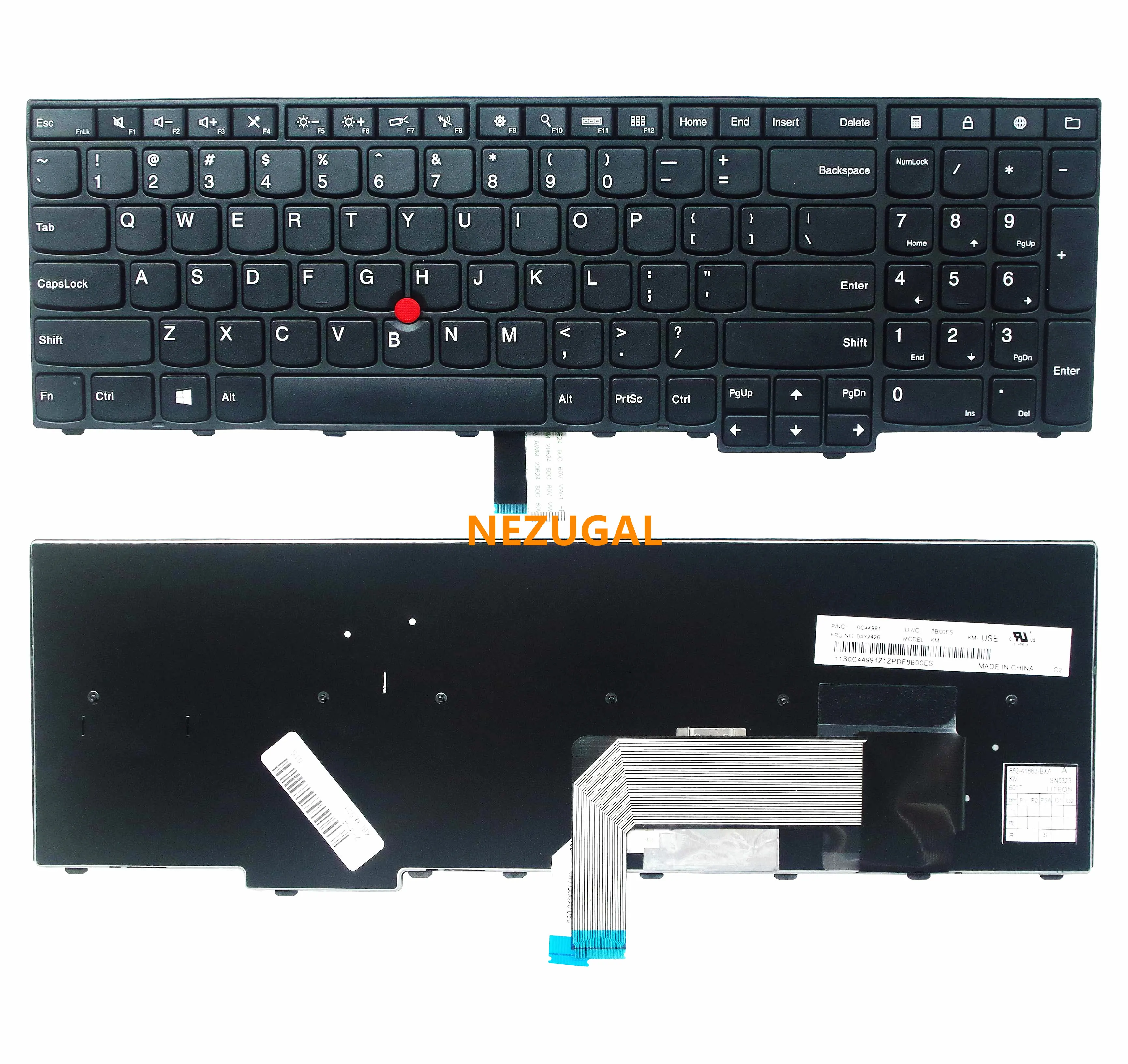 

Клавиатура для ноутбука Lenovo Thinkpad L540 T540 T540P T550 T560 с английской раскладкой без подсветки
