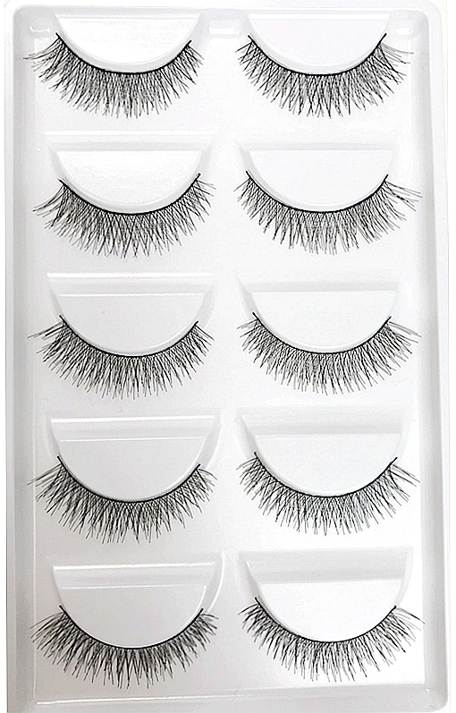 CLOTHOBEAUTY 5 пар накладных ресниц, тонкие накладные ресницы для наращивания ручной работы, натуральные мягкие невидимые ресницы, длинный толстый многоразовый макияж