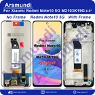 Оригинальный сенсорный ЖК-дисплей 6,5 дюйма для Xiaomi Redmi Note 10, цифровой преобразователь сенсорного экрана в сборе для Redmi Note10 5G M2103K19G