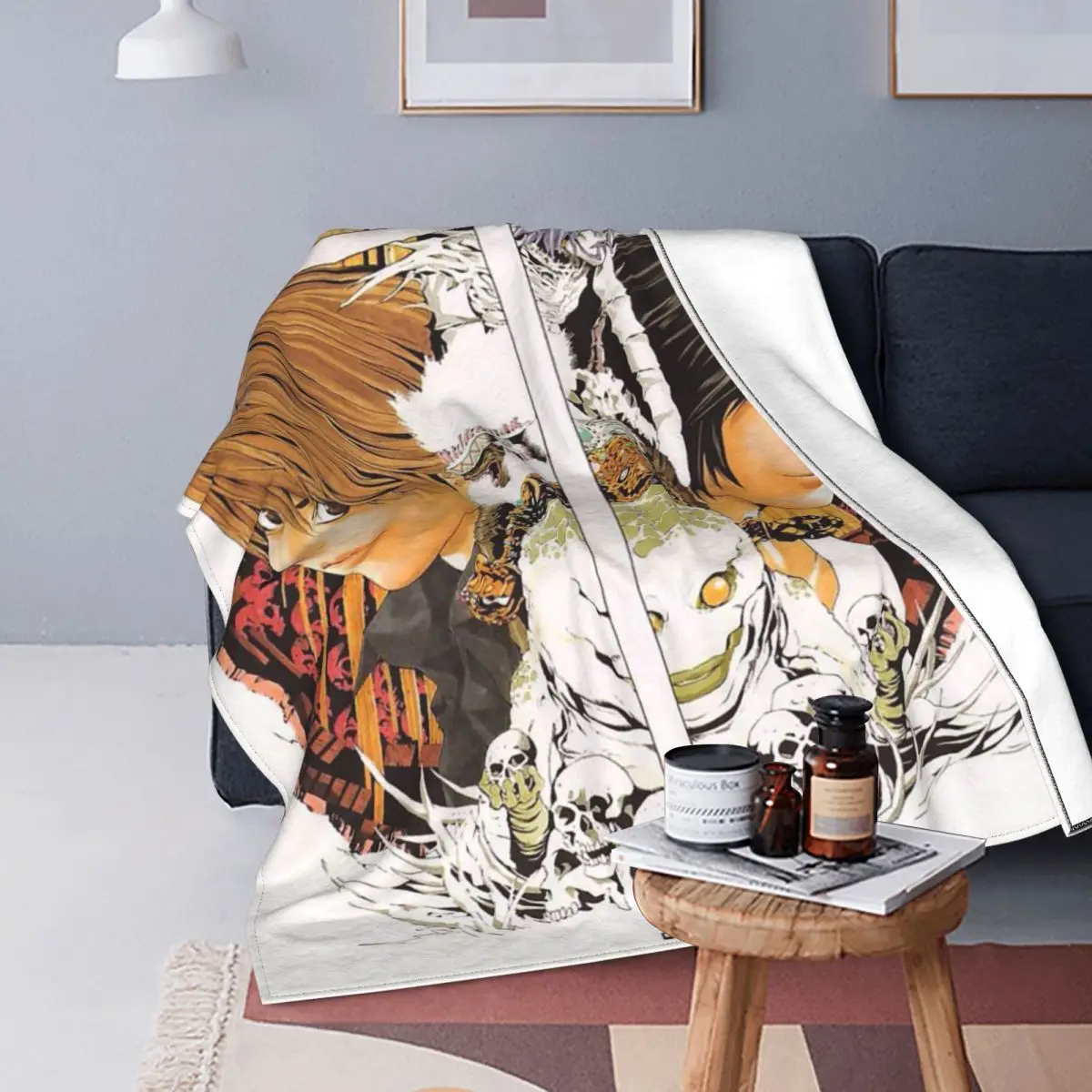 

Одеяло Death Note s фланелевая с принтом Yagami светильник многофункциональный легкий тонкий плед для дома и улицы, постельное белье