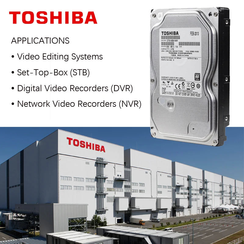 TOSHIBA DVR NVR CCTV 1 ТБ жесткий диск 1000GB HDD HD внутренний SATA 3 5700 об/мин 32M 5 &quotжесткий |
