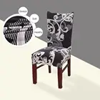 Чехол на стул для столовой винтажный с темным принтом съемный эластичный Банкетный складной чехол на стул для столовой современный кухонный стул
