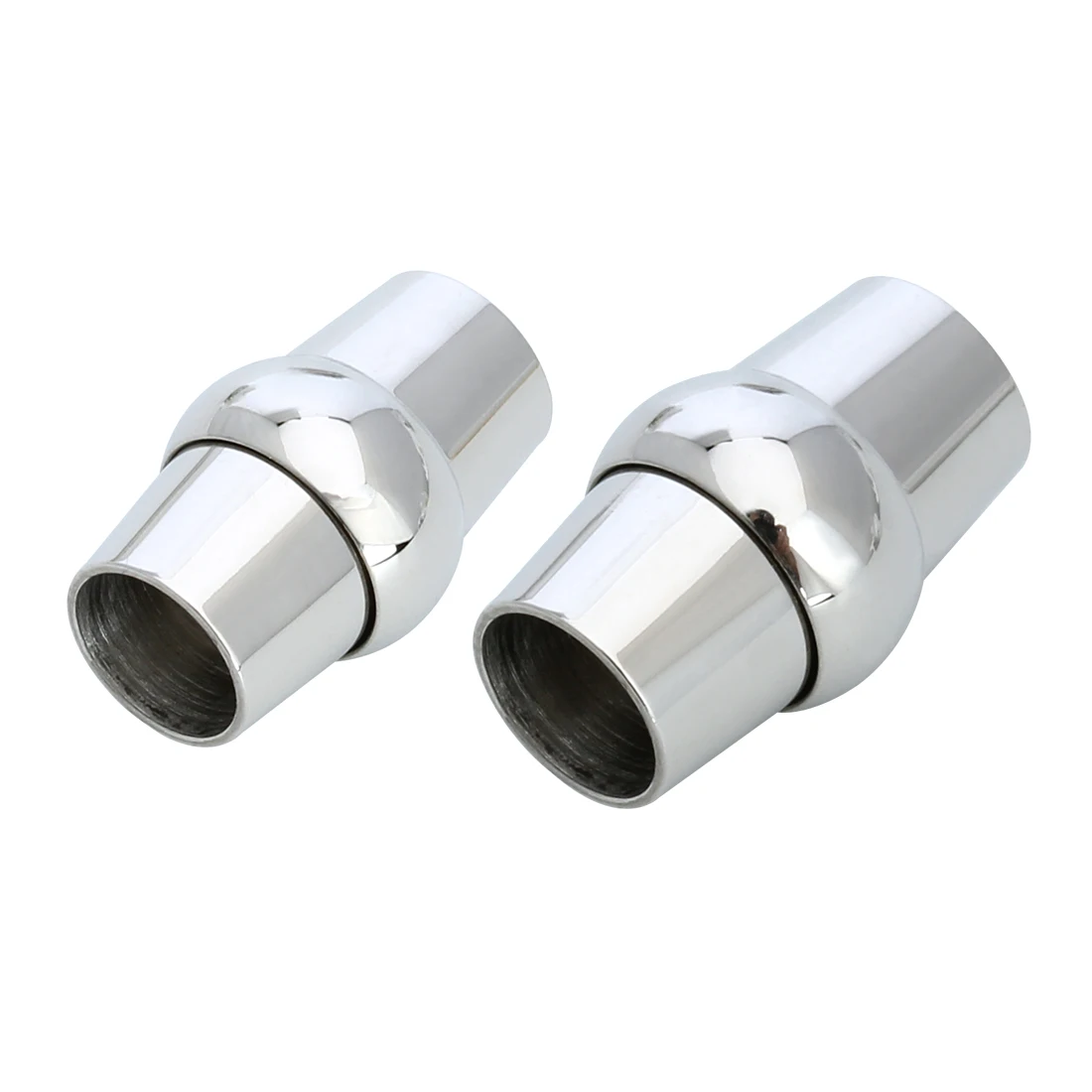 

Ciseng 2pcs Silver Color Stainless Steel Round Strong Magnetic Clasps Connectors Fit 5mm 6mm Leather Cord Bracelet Findings