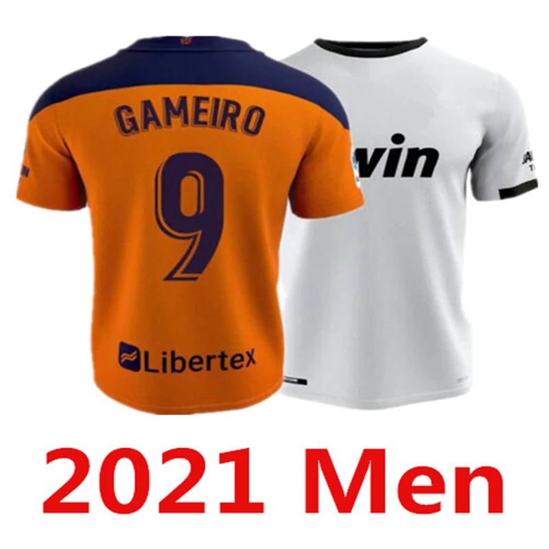 

2021 Valencia Men's Short Sleeve Sweatshirt Football Training Jersey Adds Running Shirt Customize Name Number European Size