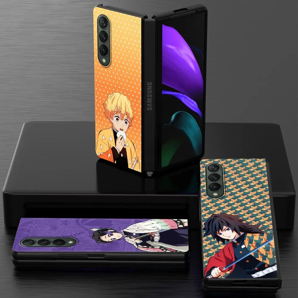 

Case For Samsung Galaxy Z Fold3 5G Hard Plastic Slim Cover Ultra-thin anti-drop For Galaxy Z Fold 3 Shell Demon Slayer Anime