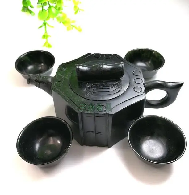 Китайский чай кунг-фу с натуральным нефритовым чайником и чайной чашкой набор |