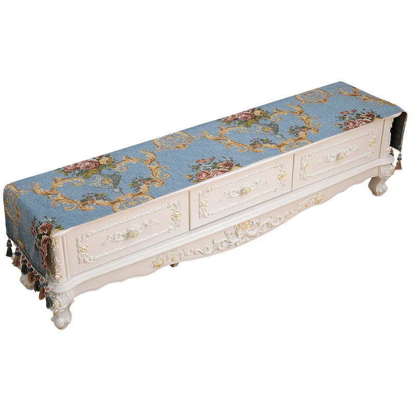 

PROUD ROSE EUROPEAN TV CABINET COVER CLOTH TASSEL TABLECLOTH TABLE RUNNER HOUSEHOLD TV ARK DUSTPROOF COVER DRESSER