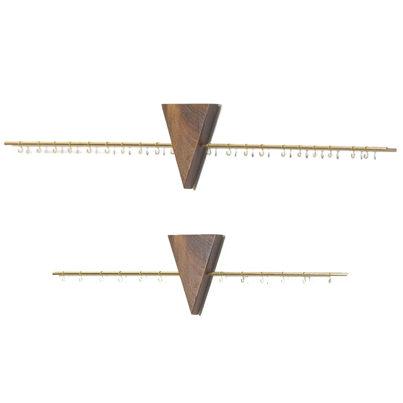 

Деревянный органайзер для демонстрации ювелирных изделий, ожерелья, органайзер, держатель, металлическая стойка для сережек, стенка для бр...