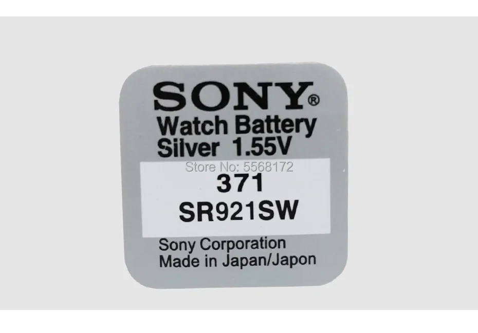 2 шт. для Sony 100% оригинальный 370 AG6 371 SR920SW 920 1 55 в аккумулятор часов Однослойная