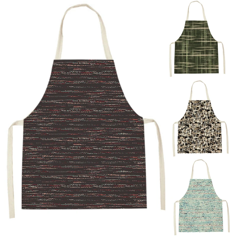 

Simplicity Print Sleeveless Apron Kitchen Women's Apron Home Party Cooking Baking Waistline No. 2 Restaurant Apron Apron