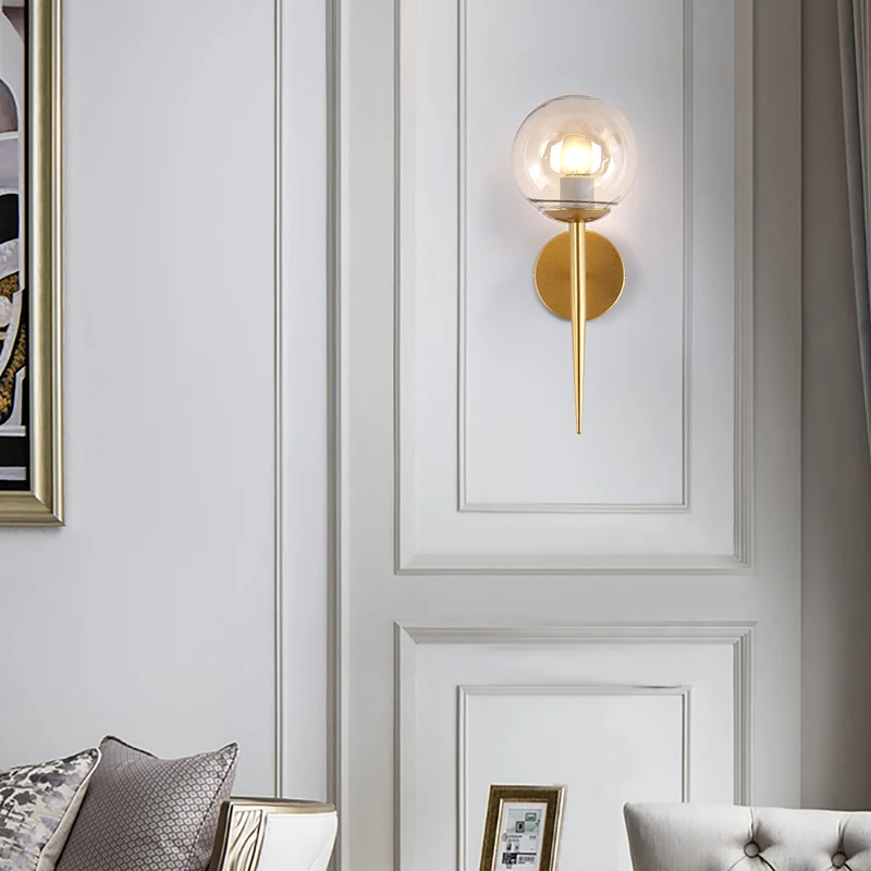 Золотые Настенные светильники в стиле пост модерн домашний декор для гостиной