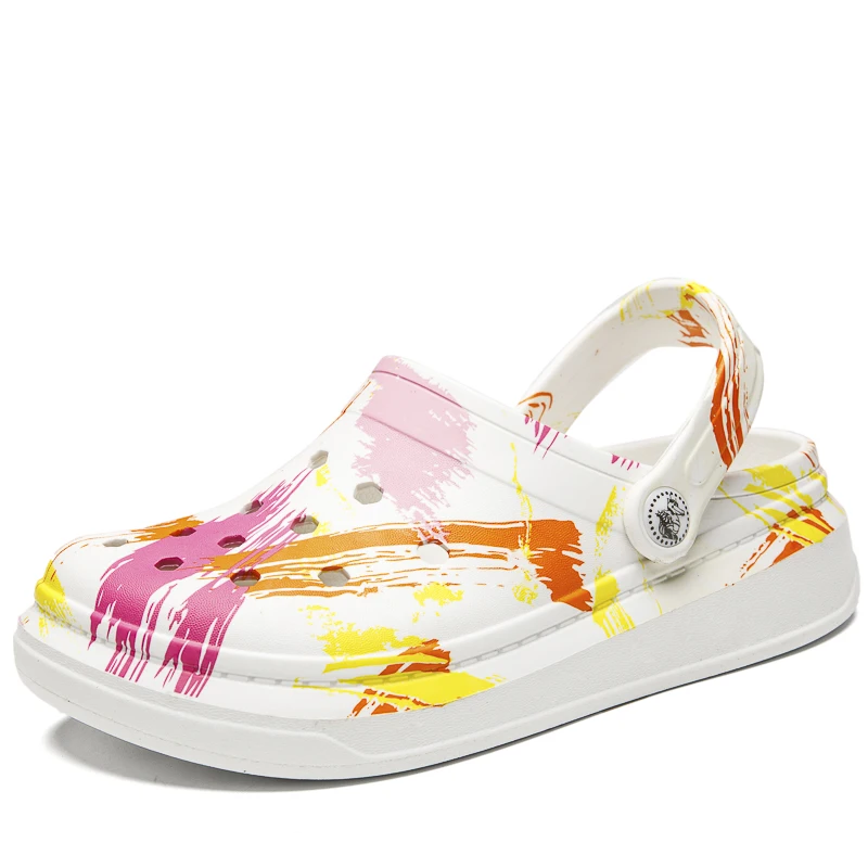 Сандалии унисекс из ЭВА легкие пляжные туфли плоская подошва клоги зеленые