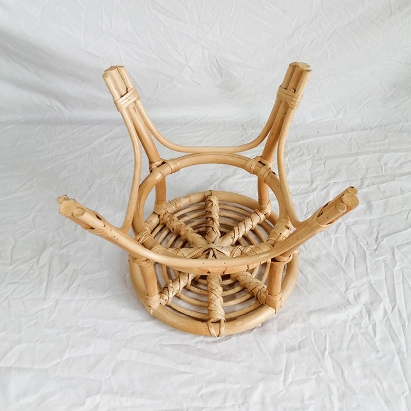 

Nordic Gardening Rattan Flower Stand Wooden Balcony Indoor Restaurant Green Flower Pot Plant Stand