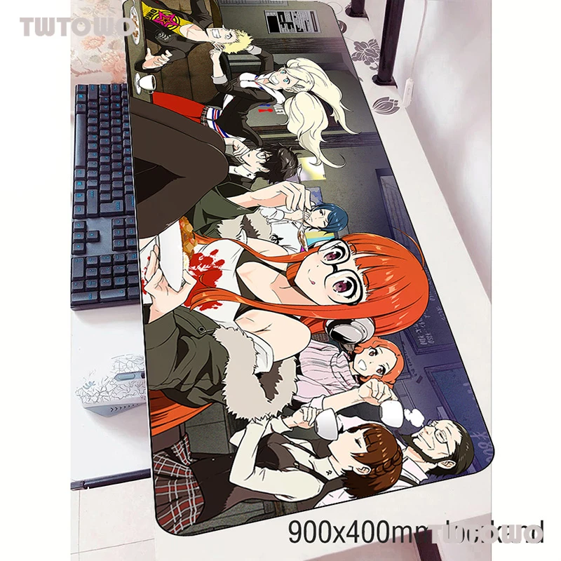 

persona 5 mouse pad gamer wrist rest 90x40cm notbook mouse mat gaming mousepad large desk pad mouse PC desk padmouse mats