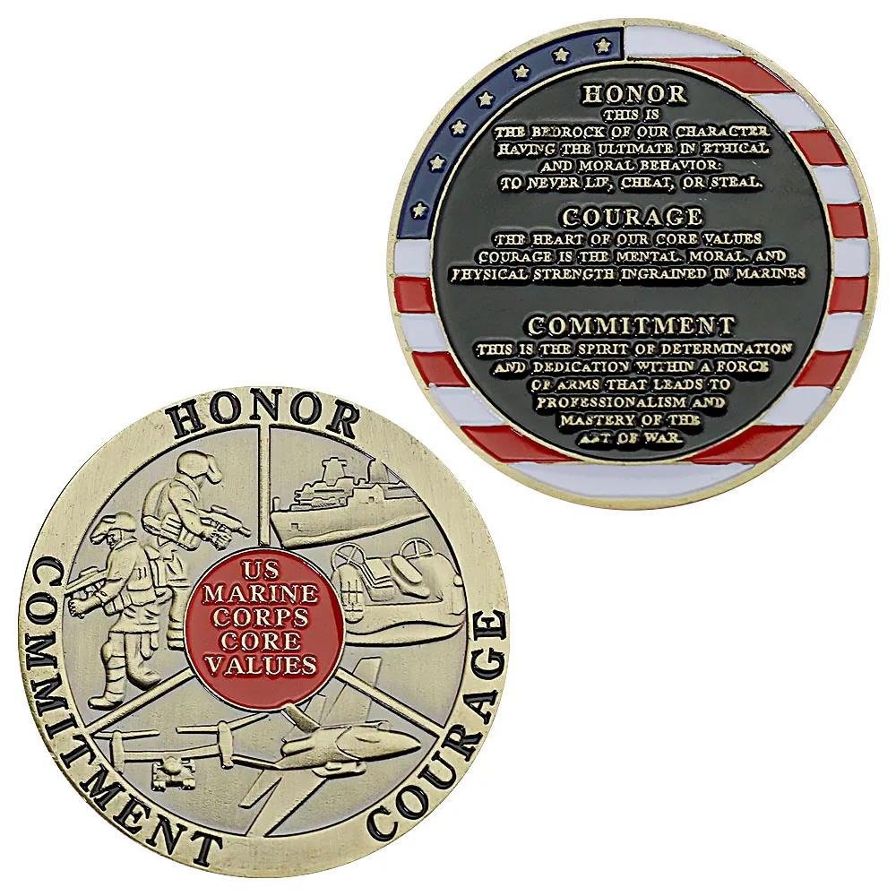 Сувенирная памятная монета морской пехоты США коллекционные монеты с медным