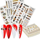 1 лист 3D наклейка на ногти водная леопардовый Черный Белый сексуальный слайдер зимний дизайн для украшения ногтей аксессуары для маникюра наклейки